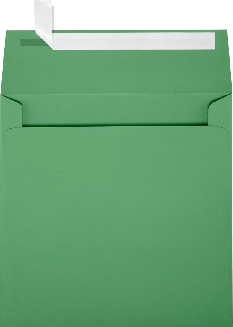 Envelopes.com 6 x 6 Square Envelopes w/Peel & Press - Holiday Green (50 Qty.) | Perfect For Thank You Notes, RSVPs, Greeting Cards, Weddings or any Announcement | 80lb Text Paper | 8525-12-50 - Image 1